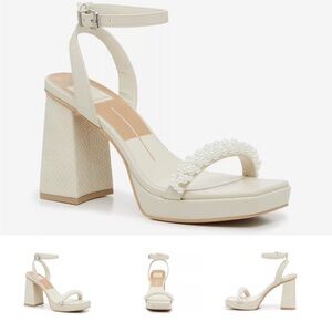 White Pearl Heels, Dolce Vita Alesia Sandals – Size 7.5M